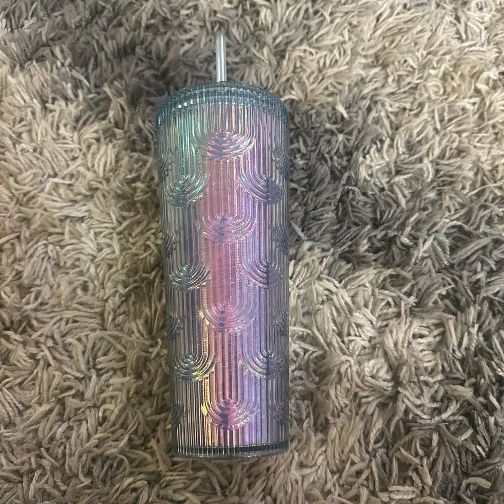 Starbucks Spring 2022 Iridescent Mermaid Scales Tumbler Cold Cup Venti 24 oz